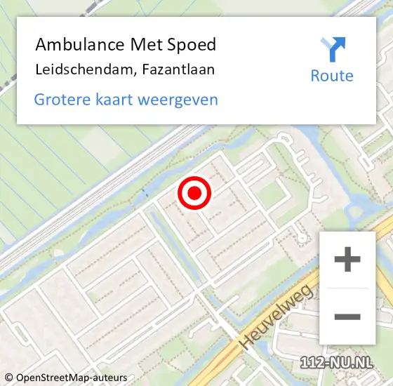 Locatie op kaart van de 112 melding: Ambulance Met Spoed Naar Leidschendam, Fazantlaan op 20 februari 2024 02:41