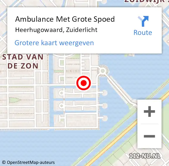 Locatie op kaart van de 112 melding: Ambulance Met Grote Spoed Naar Heerhugowaard, Zuiderlicht op 20 februari 2024 04:24