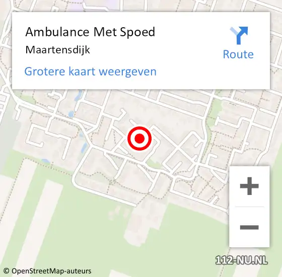 Locatie op kaart van de 112 melding: Ambulance Met Spoed Naar Maartensdijk op 20 februari 2024 08:19