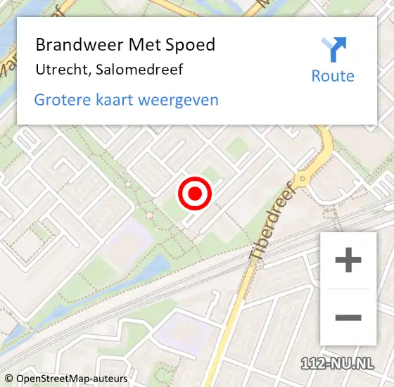 Locatie op kaart van de 112 melding: Brandweer Met Spoed Naar Utrecht, Salomedreef op 20 februari 2024 10:58