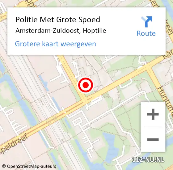 Locatie op kaart van de 112 melding: Politie Met Grote Spoed Naar Amsterdam, Hoptille op 20 februari 2024 20:05