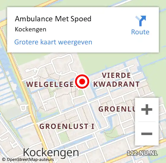 Locatie op kaart van de 112 melding: Ambulance Met Spoed Naar Kockengen op 20 februari 2024 23:46