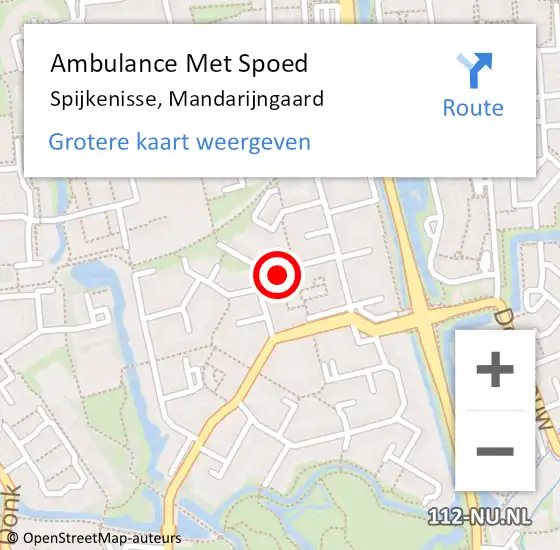 Locatie op kaart van de 112 melding: Ambulance Met Spoed Naar Spijkenisse, Mandarijngaard op 21 februari 2024 01:45