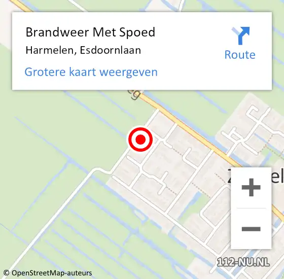 Locatie op kaart van de 112 melding: Brandweer Met Spoed Naar Harmelen, Esdoornlaan op 21 februari 2024 07:35