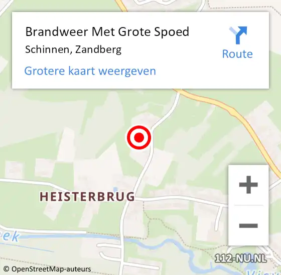 Locatie op kaart van de 112 melding: Brandweer Met Grote Spoed Naar Schinnen, Zandberg op 21 februari 2024 08:40