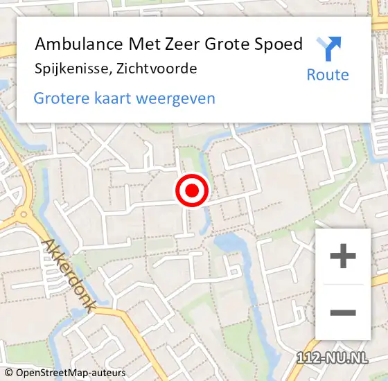 Locatie op kaart van de 112 melding: Ambulance Met Zeer Grote Spoed Naar Spijkenisse, Zichtvoorde op 21 februari 2024 12:37