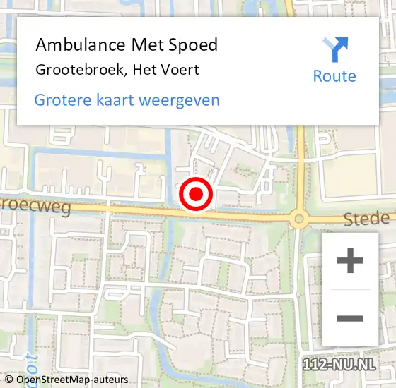 Locatie op kaart van de 112 melding: Ambulance Met Spoed Naar Grootebroek, Het Voert op 21 februari 2024 13:05