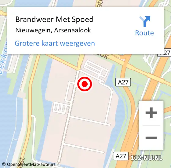 Locatie op kaart van de 112 melding: Brandweer Met Spoed Naar Nieuwegein, Arsenaaldok op 21 februari 2024 18:22