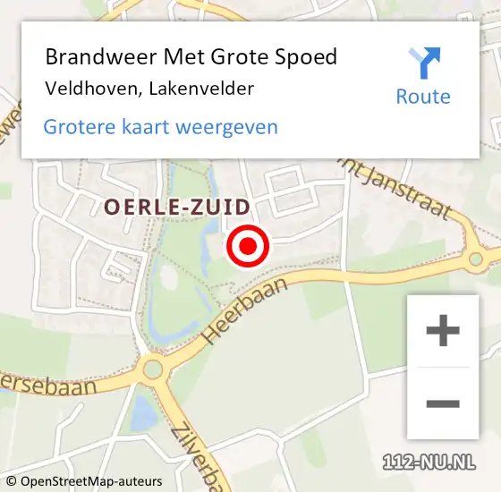 Locatie op kaart van de 112 melding: Brandweer Met Grote Spoed Naar Veldhoven, Lakenvelder op 21 februari 2024 19:30