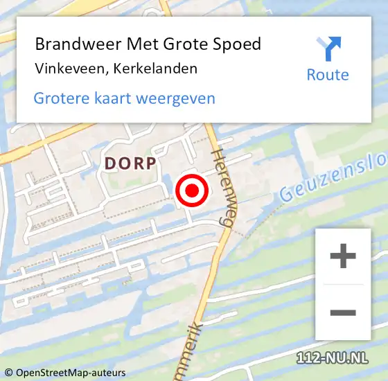 Locatie op kaart van de 112 melding: Brandweer Met Grote Spoed Naar Vinkeveen, Kerkelanden op 21 februari 2024 20:10