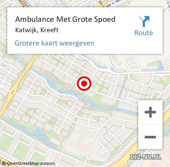 Locatie op kaart van de 112 melding: Ambulance Met Grote Spoed Naar Katwijk, Kreeft op 22 februari 2024 03:35