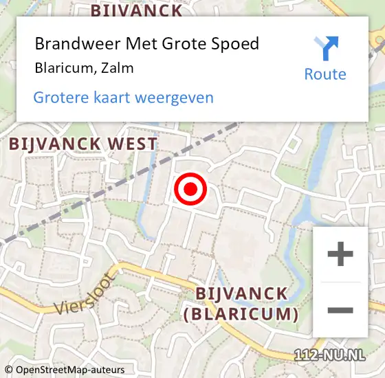 Locatie op kaart van de 112 melding: Brandweer Met Grote Spoed Naar Blaricum, Zalm op 22 februari 2024 08:36