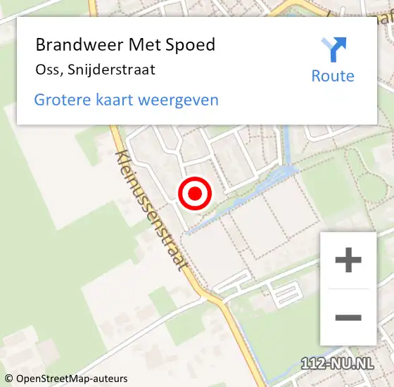 Locatie op kaart van de 112 melding: Brandweer Met Spoed Naar Oss, Snijderstraat op 22 februari 2024 13:19