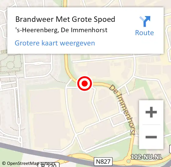 Locatie op kaart van de 112 melding: Brandweer Met Grote Spoed Naar 's-Heerenberg, De Immenhorst op 26 september 2014 18:40