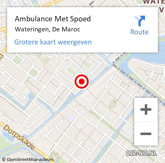 Locatie op kaart van de 112 melding: Ambulance Met Spoed Naar Wateringen, De Maroc op 22 februari 2024 15:23