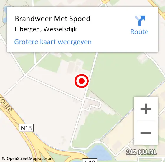 Locatie op kaart van de 112 melding: Brandweer Met Spoed Naar Eibergen, Wesselsdijk op 22 februari 2024 21:34