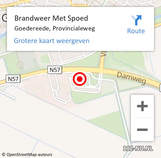 Locatie op kaart van de 112 melding: Brandweer Met Spoed Naar Goedereede, Provincialeweg op 23 februari 2024 06:15