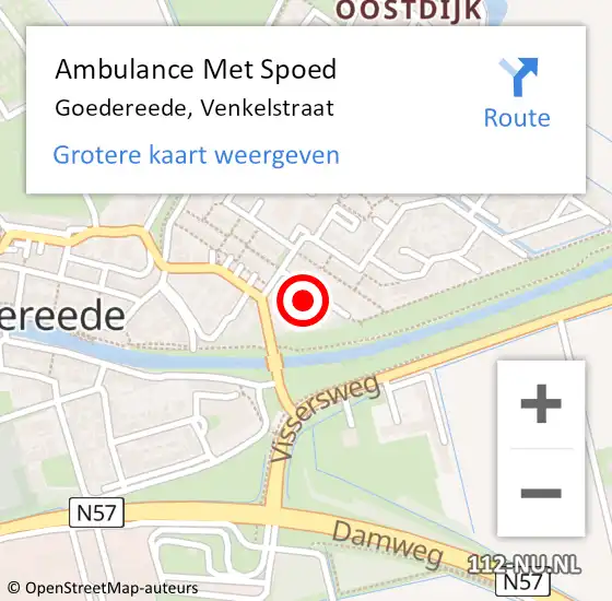 Locatie op kaart van de 112 melding: Ambulance Met Spoed Naar Goedereede, Venkelstraat op 23 februari 2024 07:08