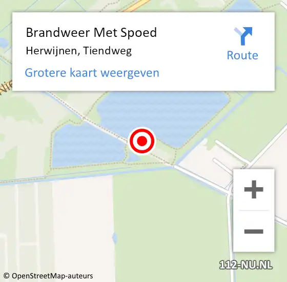 Locatie op kaart van de 112 melding: Brandweer Met Spoed Naar Herwijnen, Tiendweg op 23 februari 2024 08:10