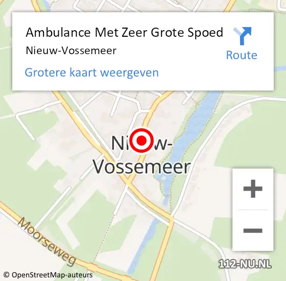 Locatie op kaart van de 112 melding: Ambulance Met Zeer Grote Spoed Naar Nieuw-Vossemeer op 23 februari 2024 08:46