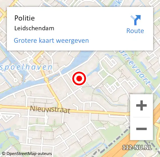 Locatie op kaart van de 112 melding: Politie Voorburg op 23 februari 2024 10:03