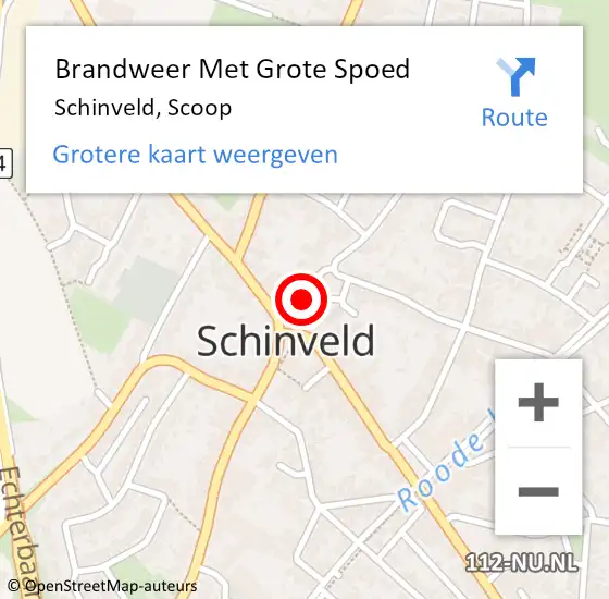 Locatie op kaart van de 112 melding: Brandweer Met Grote Spoed Naar Schinveld, Scoop op 23 februari 2024 11:45