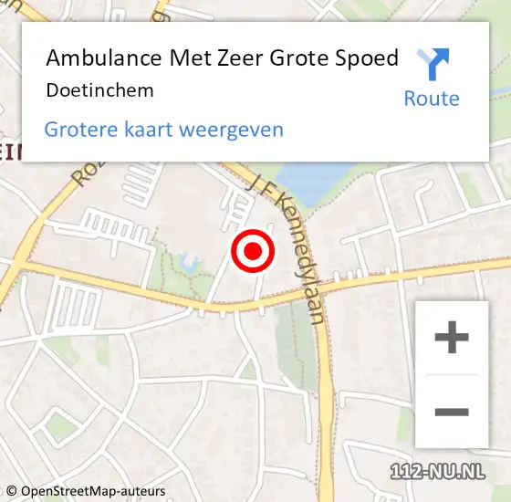 Locatie op kaart van de 112 melding: Ambulance Met Zeer Grote Spoed Naar Doetinchem op 23 februari 2024 12:49