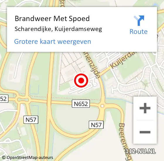 Locatie op kaart van de 112 melding: Brandweer Met Spoed Naar Scharendijke, Kuijerdamseweg op 26 september 2014 20:53