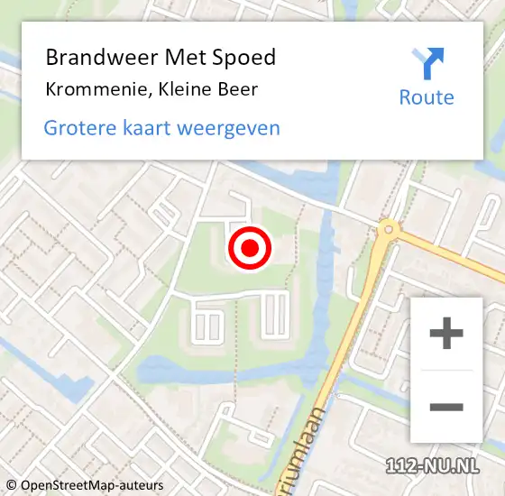 Locatie op kaart van de 112 melding: Brandweer Met Spoed Naar Krommenie, Kleine Beer op 23 februari 2024 15:31