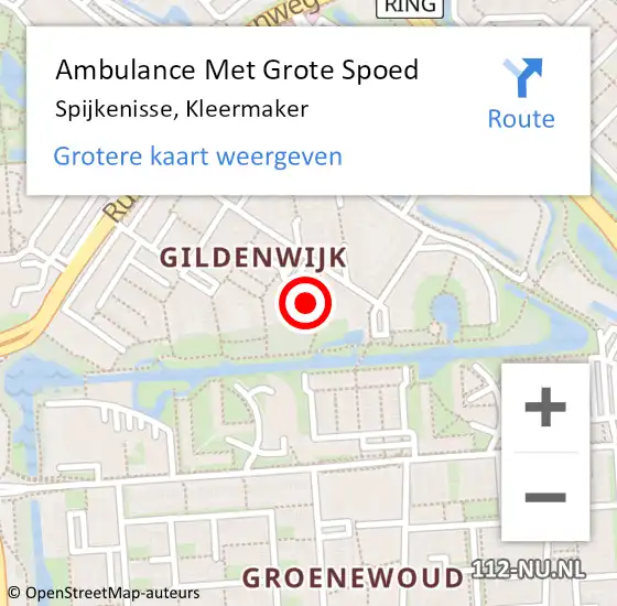 Locatie op kaart van de 112 melding: Ambulance Met Grote Spoed Naar Spijkenisse, Kleermaker op 23 februari 2024 21:28