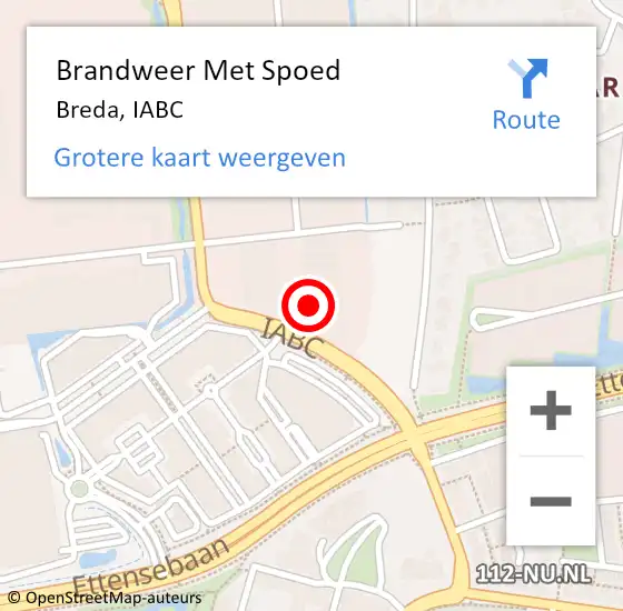 Locatie op kaart van de 112 melding: Brandweer Met Spoed Naar Breda, IABC op 24 februari 2024 05:02