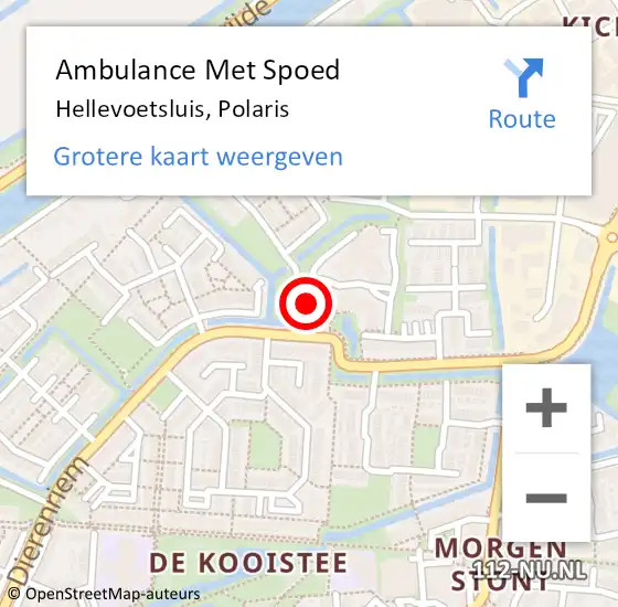 Locatie op kaart van de 112 melding: Ambulance Met Spoed Naar Hellevoetsluis, Polaris op 24 februari 2024 07:34