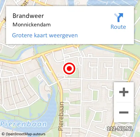 Locatie op kaart van de 112 melding: Brandweer Monnickendam op 24 februari 2024 10:59