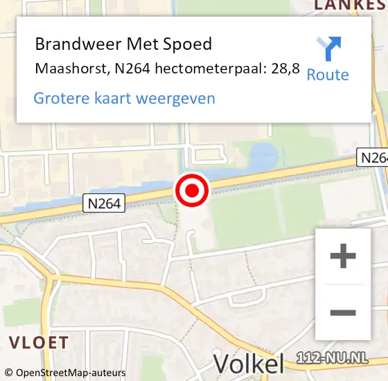 Locatie op kaart van de 112 melding: Brandweer Met Spoed Naar Maashorst, N264 hectometerpaal: 28,8 op 24 februari 2024 15:33
