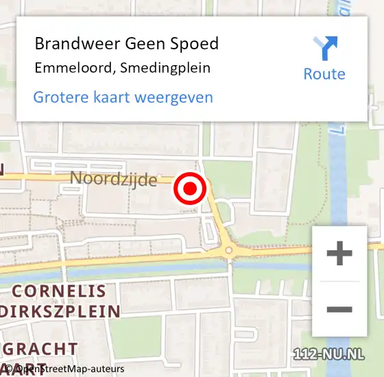 Locatie op kaart van de 112 melding: Brandweer Geen Spoed Naar Emmeloord, Smedingplein op 24 februari 2024 19:07