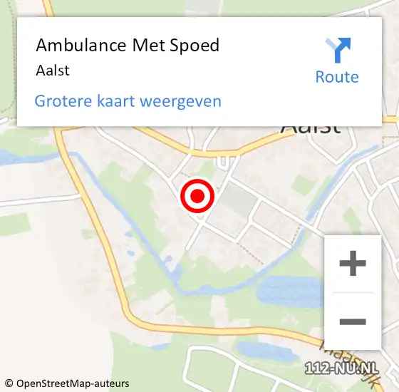 Locatie op kaart van de 112 melding: Ambulance Met Spoed Naar Aalst op 24 februari 2024 20:08