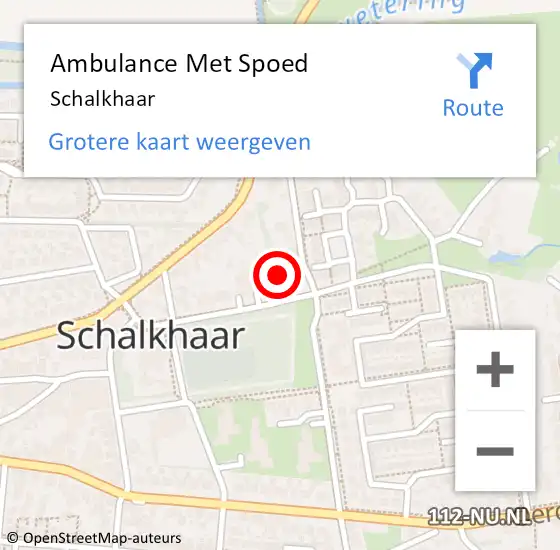 Locatie op kaart van de 112 melding: Ambulance Met Spoed Naar Schalkhaar op 25 februari 2024 13:41
