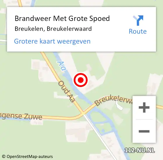 Locatie op kaart van de 112 melding: Brandweer Met Grote Spoed Naar Breukelen, Breukelerwaard op 25 februari 2024 14:18