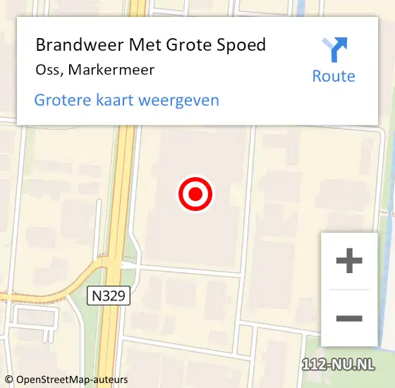 Locatie op kaart van de 112 melding: Brandweer Met Grote Spoed Naar Oss, Markermeer op 26 februari 2024 00:14