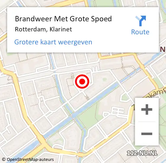 Locatie op kaart van de 112 melding: Brandweer Met Grote Spoed Naar Rotterdam, Klarinet op 26 februari 2024 03:26