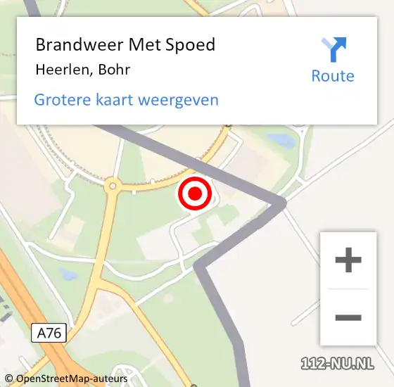 Locatie op kaart van de 112 melding: Brandweer Met Spoed Naar Heerlen, Bohr op 26 februari 2024 07:57