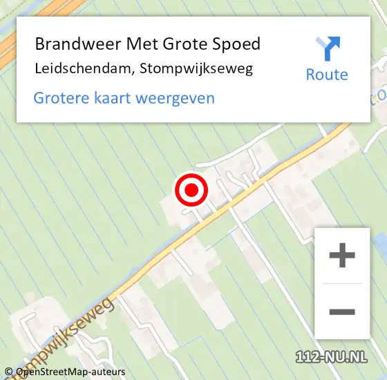 Locatie op kaart van de 112 melding: Brandweer Met Grote Spoed Naar Leidschendam, Stompwijkseweg op 26 februari 2024 09:12