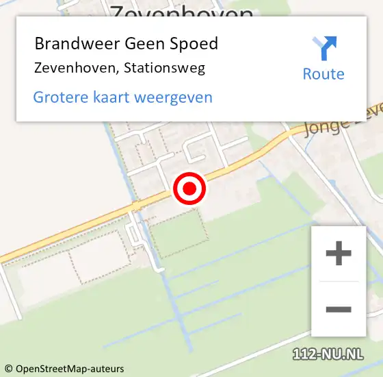 Locatie op kaart van de 112 melding: Brandweer Geen Spoed Naar Zevenhoven, Stationsweg op 15 oktober 2013 19:16