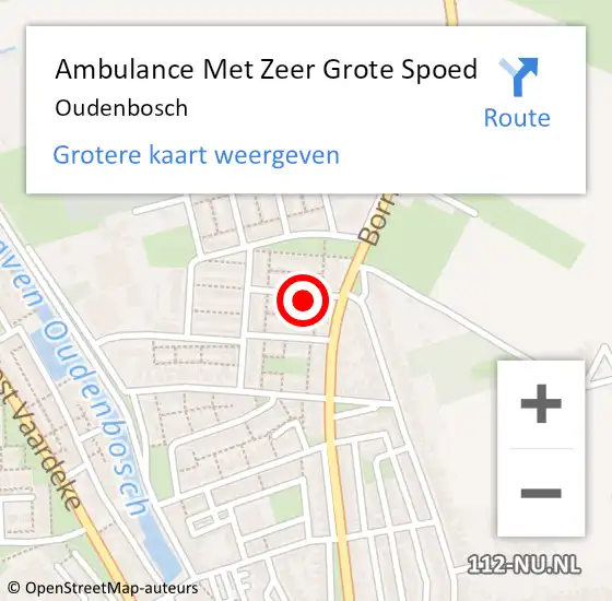 Locatie op kaart van de 112 melding: Ambulance Met Zeer Grote Spoed Naar Oudenbosch op 26 februari 2024 10:19