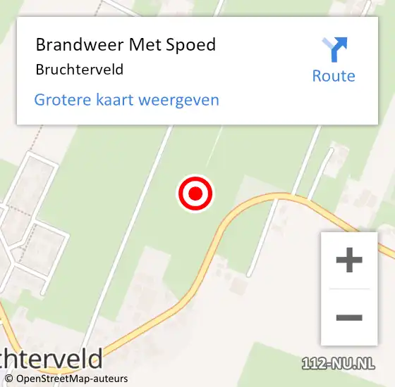 Locatie op kaart van de 112 melding: Brandweer Met Spoed Naar Bruchterveld op 27 september 2014 07:58