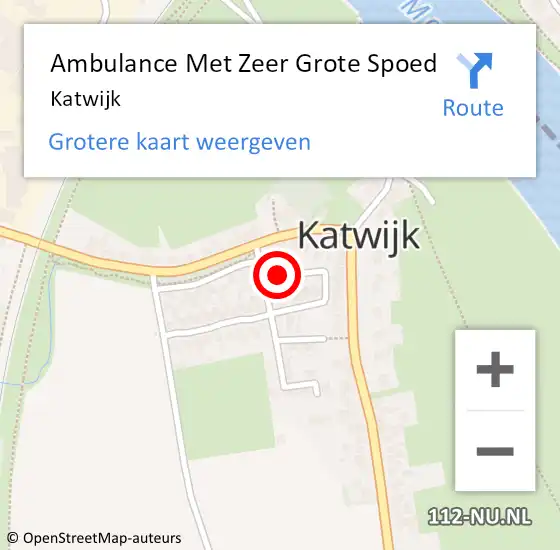 Locatie op kaart van de 112 melding: Ambulance Met Zeer Grote Spoed Naar Katwijk op 26 februari 2024 23:21