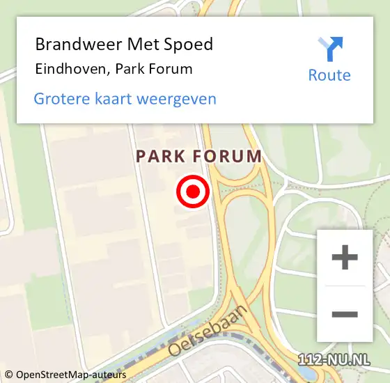 Locatie op kaart van de 112 melding: Brandweer Met Spoed Naar Eindhoven, Park Forum op 27 februari 2024 04:13