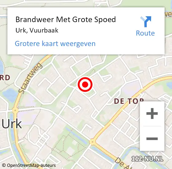 Locatie op kaart van de 112 melding: Brandweer Met Grote Spoed Naar Urk, Vuurbaak op 27 februari 2024 11:49