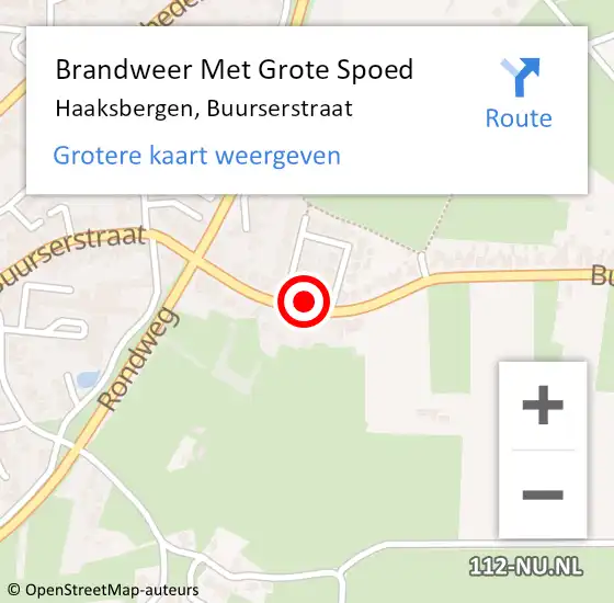 Locatie op kaart van de 112 melding: Brandweer Met Grote Spoed Naar Haaksbergen, Buurserstraat op 27 februari 2024 18:44