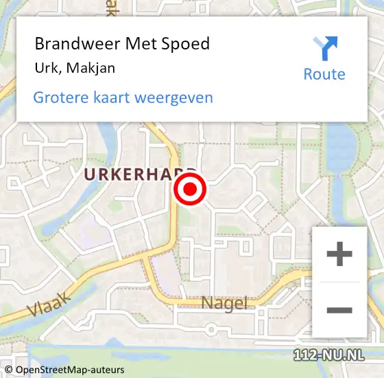 Locatie op kaart van de 112 melding: Brandweer Met Spoed Naar Urk, Makjan op 27 februari 2024 19:32